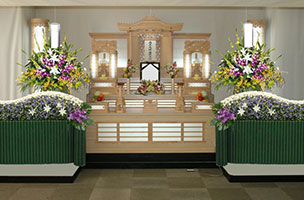 茨木市営葬儀の祭壇例