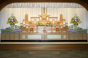 茨木市営葬儀の祭壇例