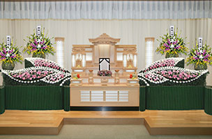 茨木市営葬儀の祭壇例