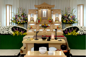 茨木市営葬儀の祭壇例