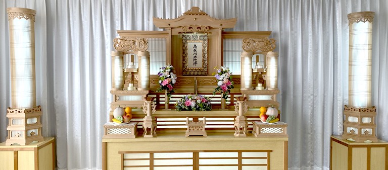 茨木市営葬儀の祭壇