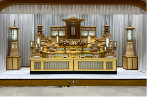 茨木市立斎場の市営葬儀プラン 祭壇例