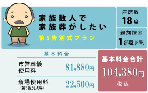茨木市営葬儀　第五告別式プラン